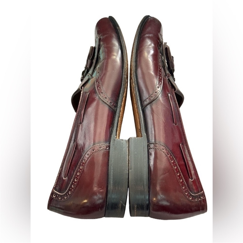 Salvatore Ferragamo Tassel Loafers Burgundy Leather 9D - Picture 4 of 11